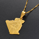 Algeria  Map Pendant Necklace - Afrilege