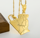 Algeria  Map Pendant Necklace - Afrilege