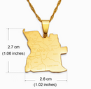 Angola Map Pendant Necklace - Afrilege