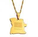 Angola Map Pendant Necklace - Afrilege