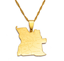 Angola Map Pendant Necklace - Afrilege