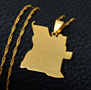 Angola Map Pendant Necklace - Afrilege
