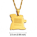 Angola Map Pendant Necklace - Afrilege
