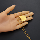 Angola Map Pendant Necklace - Afrilege