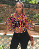 Arun African Print Multi-Strand Statement 15 lines necklace - Afrilege