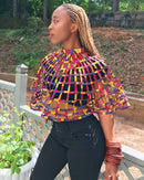 Arun African Print Multi-Strand Statement 15 lines necklace - Afrilege