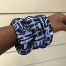 Ndop Bamileke Large Ankara Bangles Bracelets - Afrilege