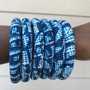 Ndop Small African Print Bangle Bracelets - Afrilege