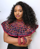 Toghu African print web Shoulder Choker Necklace - Afrilege