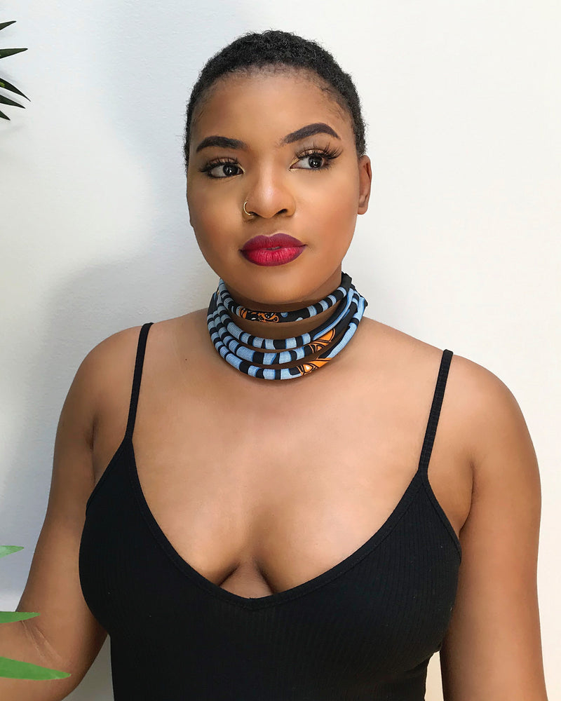Bana African print choker necklace - Afrilege