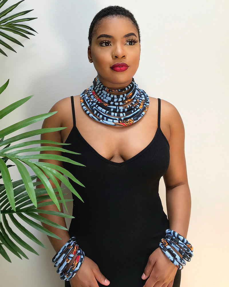 Bana African print choker necklace - Afrilege