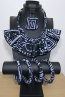 Bami African Print Skirt Jewelry Set ( Necklace - Bracelets - earrings) - Afrilege