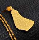 Barbados Map Pendant Necklace - Afrilege