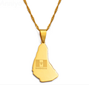 Barbados Map Pendant Necklace - Afrilege