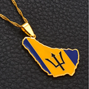 Barbados Map Pendant Necklace - Afrilege