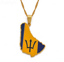 Barbados Map Pendant Necklace - Afrilege