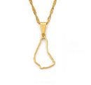 Barbados Map Pendant Necklace - Afrilege