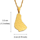 Barbados Map Pendant Necklace - Afrilege