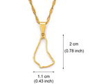 Barbados Map Pendant Necklace - Afrilege