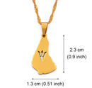 Barbados Map Pendant Necklace - Afrilege