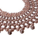 Egyptian Inspired Maxi Bib Collar Choker Necklace (Peach) - Afrilege