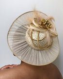 Wedding Fascinator hair clip hat - Afrilege