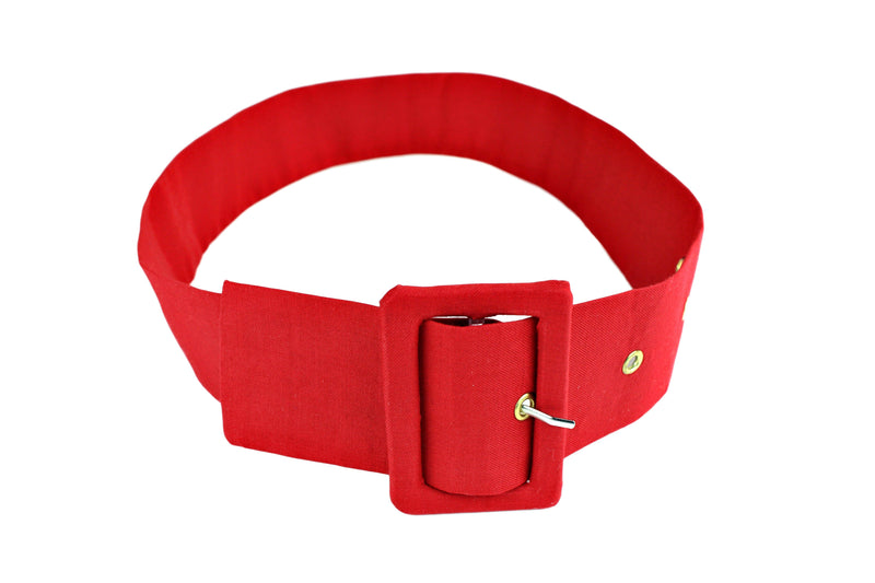 Ayana Red Waist Belt with buckle - Afrilege