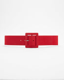 Ayana Red Waist Belt with buckle - Afrilege
