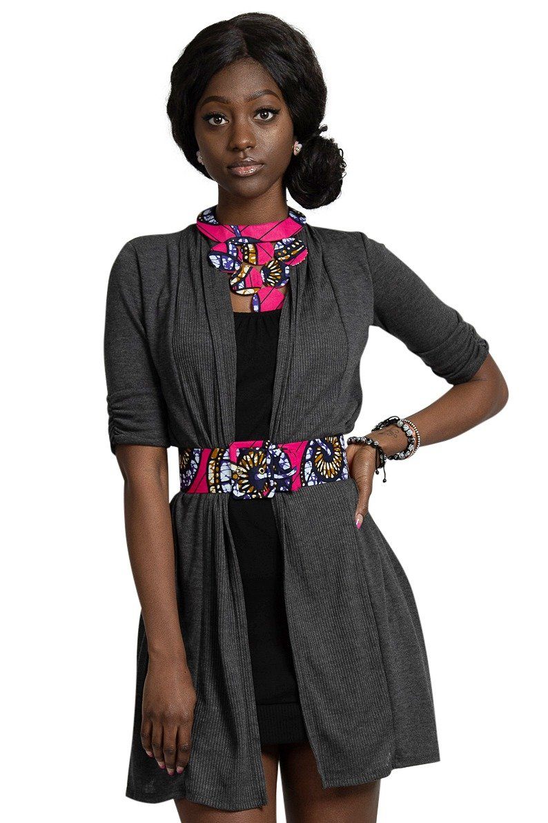 Nala African Print Waist Belt with buckle (Pink) - Afrilege