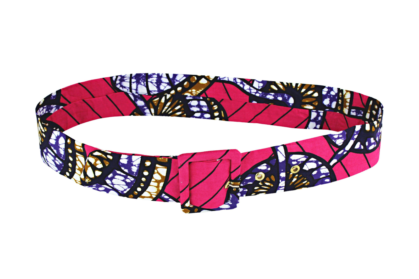 Nala African Print Waist Belt With Buckle Pink Afrilege nala-african-print-waist-belt-with-buckle-pink-afrilege