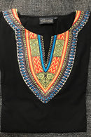 Black African Dashiki Men T-Shirt - Afrilege