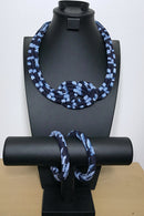 Bandjoun / Bamileke African Print Knot Jewelry Set ( Necklace - Bracelets) - Afrilege