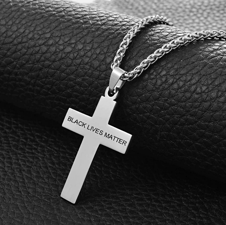Black Lives Matter Cross Pendant Necklace - Afrilege