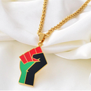 Black Lives Matter Raised Fist Pendant Necklace - Afrilege