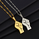 Black Lives Matter Raised Fist Pendant Necklace - Afrilege