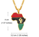 African-American Flag Africa map Pendant necklace - Afrilege