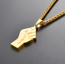 Black Lives Matter Raised Fist Pendant Necklace - Afrilege
