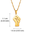 Black Lives Matter Raised Fist Pendant Necklace - Afrilege