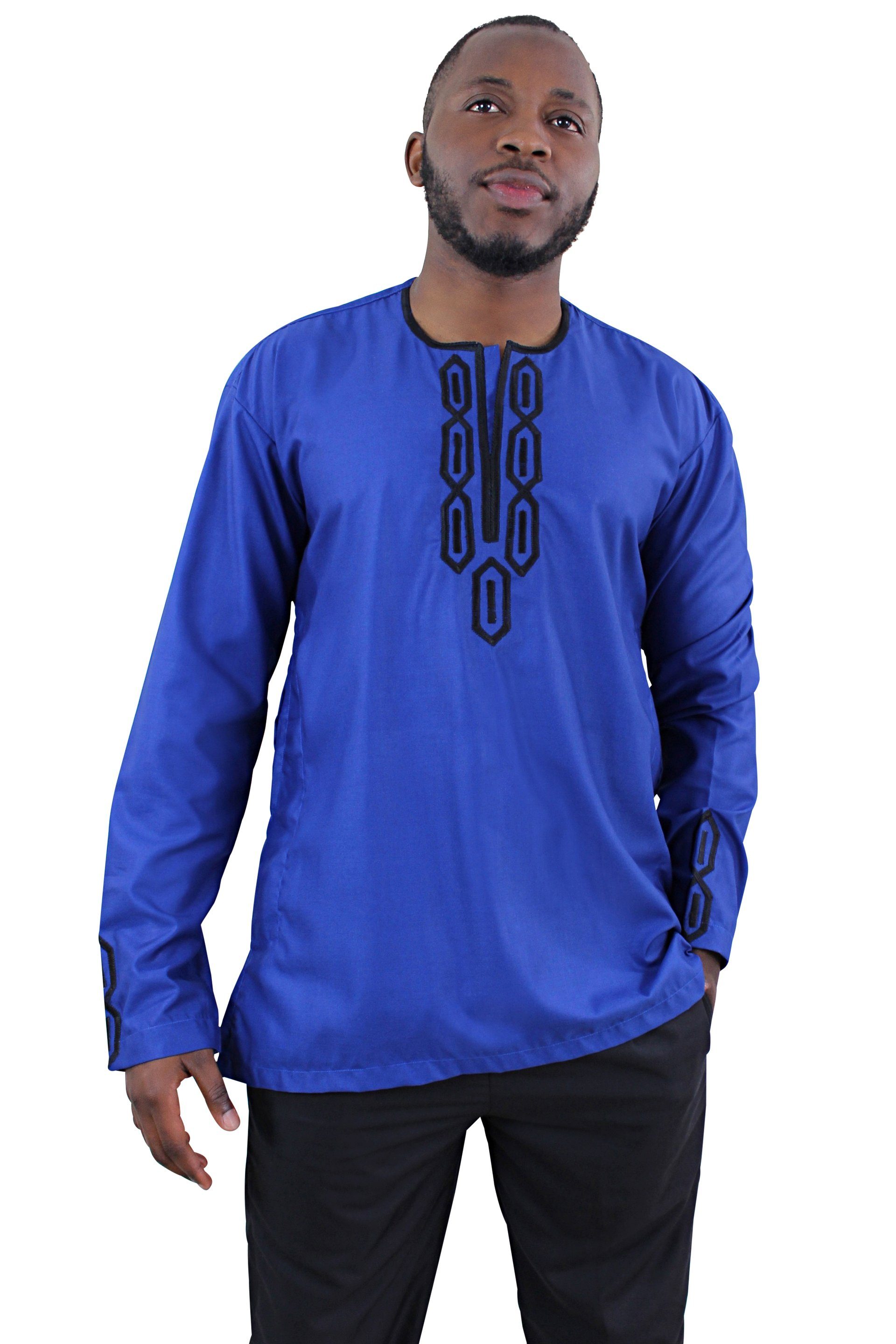 Haija African Men Wear 2-Pieces - Blue & Black | Afrilege
