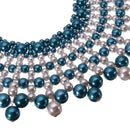 Egyptian Inspired Maxi Choker Necklace (Blue) - Afrilege