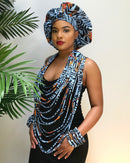 Bana Print Multi-Strand Statement 15 lines necklace - Afrilege