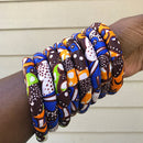 African Print Bangle Bracelets - Afrilege