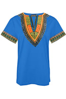 Blue African Dashiki Men T-shirt - Afrilege