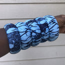 Akin Large Ankara Bangles Bracelets - Afrilege