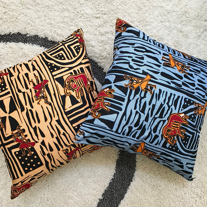 Bana Satin African Print Decorative Pillow Covers - Afrilege