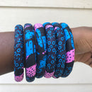 Cardia African Print Bangle Bracelets - Afrilege