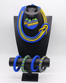 Adama African Print Knot Jewelry Set ( Necklace - Bracelets - earrings) - Afrilege