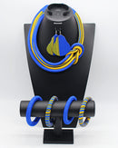 Adama African Print Knot Jewelry Set ( Necklace - Bracelets - earrings) - Afrilege