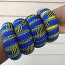 Adama Large Ankara Bangles Bracelets - Afrilege