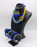 Adama African Print Knot Jewelry Set ( Necklace - Bracelets - earrings) - Afrilege